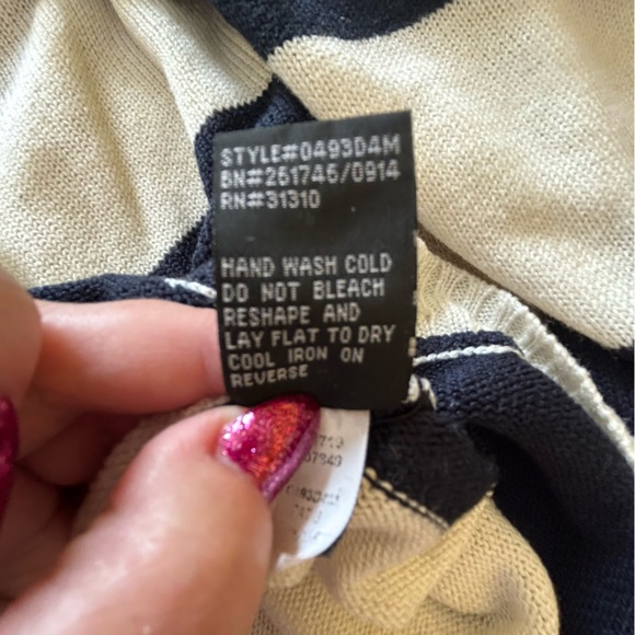 AB Studio black and white chevrons sweater Size XL - Picture 7 of 8